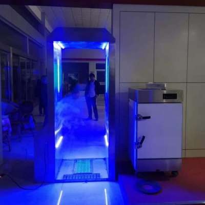 Disinfection door for face recognition and temperature measurement